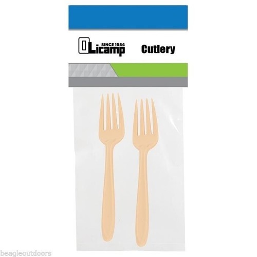 Olicamp Tan Cutlery 2-Pack Forks Light Weight Fork image 0