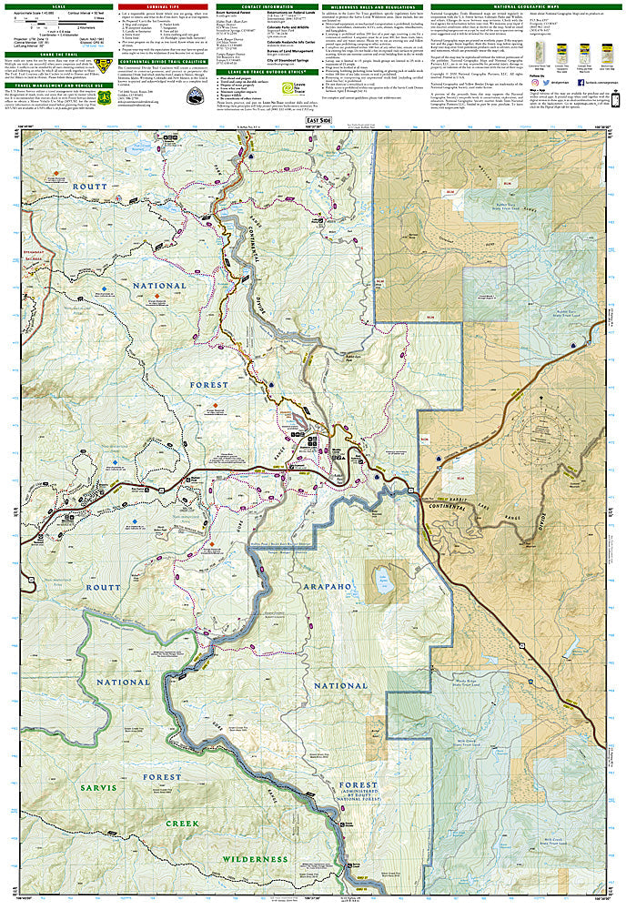 National Geographic Trails Illustrated CO Steamboat Springs Rabbit Ears Map 118 image 2