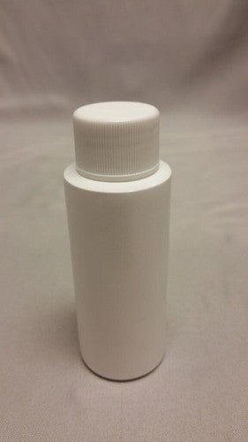 Cylinder Round Ultralight HDPE Plastic Storage Bottle w/Lid 2oz White image 0