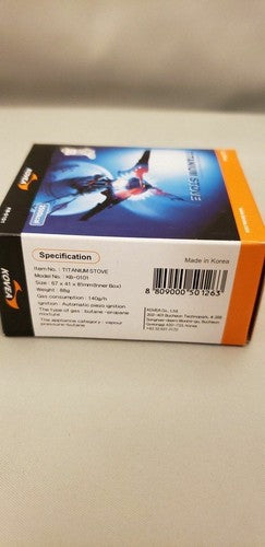 Kovea Titanium Ultralight 88g Piezo Ignition Tiny Gas Canister image 3
