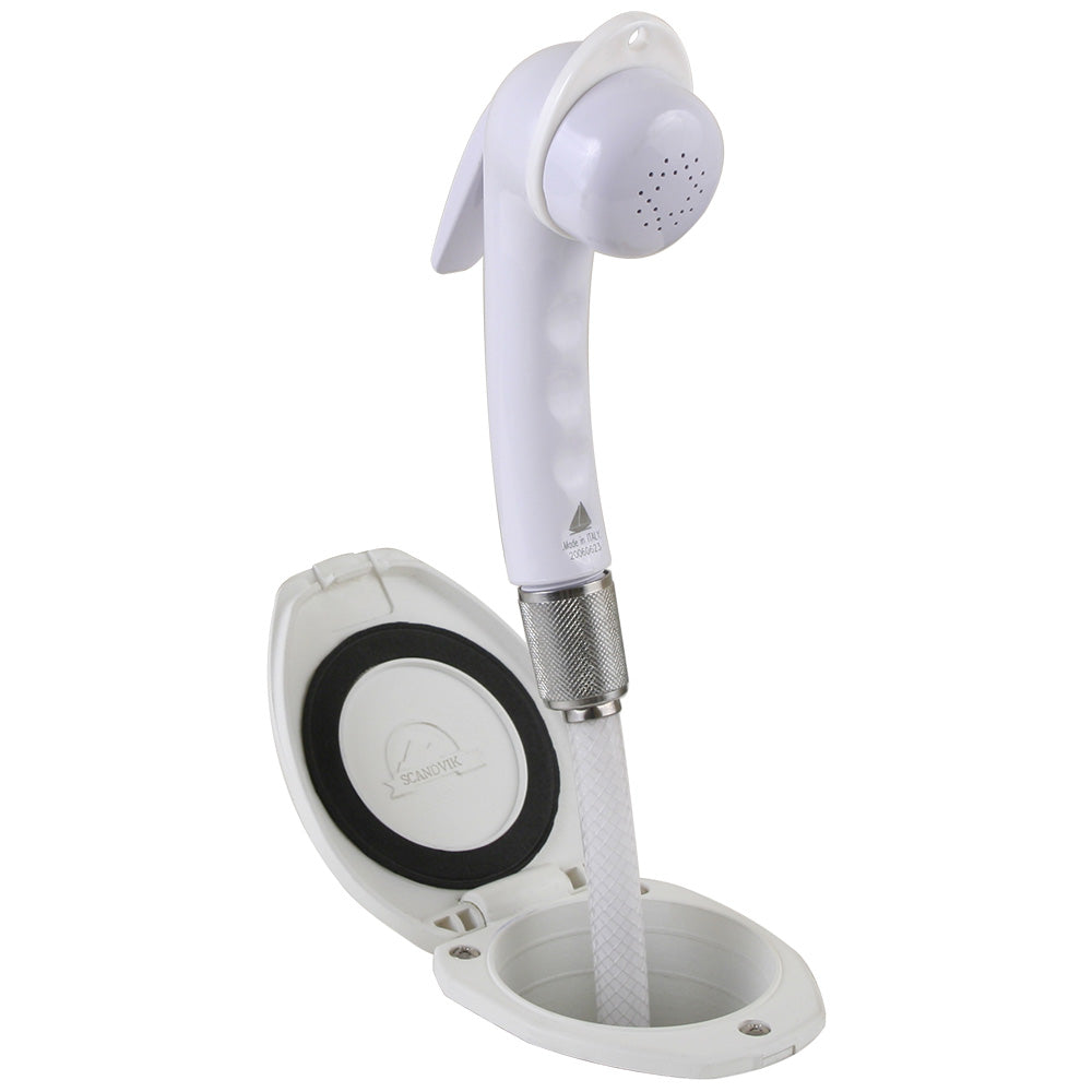 Scandvik Recessed Shower w/6' White Hose - Euro Trigger Sprayer image 1