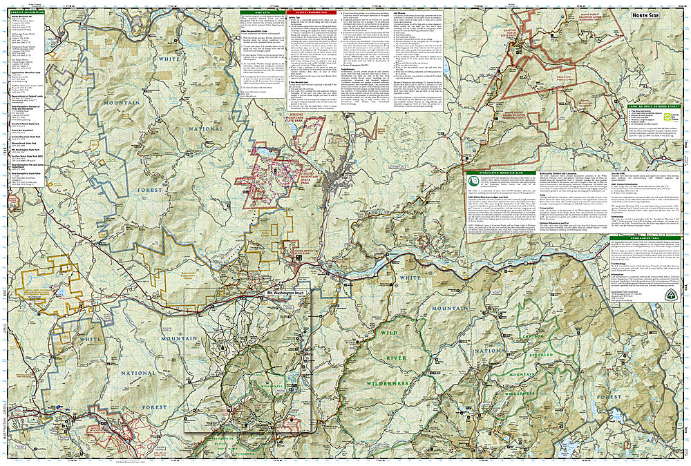 National Geographic NH/ME Presidential Ridge/ Gorham Trails Illustrated Map 741 image 2
