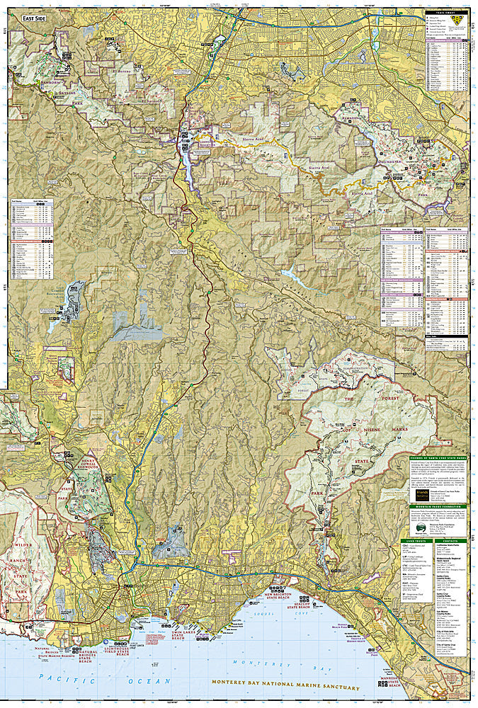 National Geographic Trails Illustrated Map 816 – CA Big Basin Santa Cruz image 2
