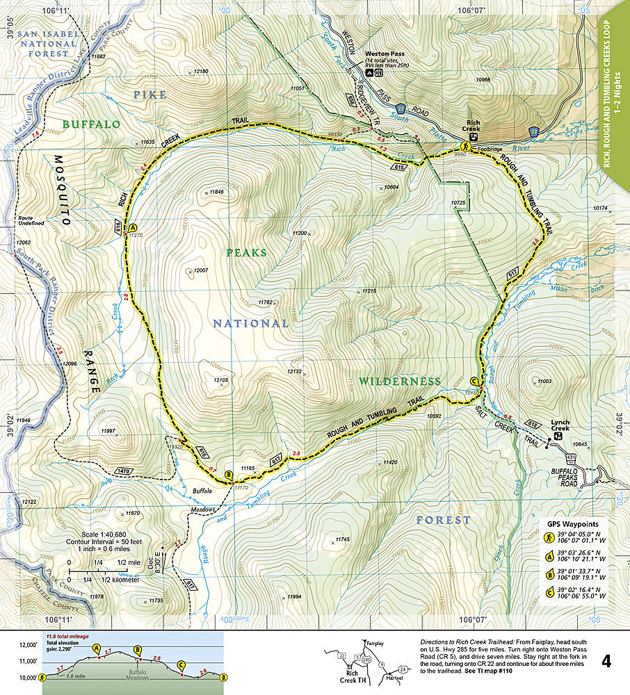 National Geographic Topographic Map Guide – Colorado Backpack Loops North 1304 image 2