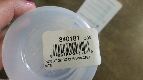 Specialized Purist 22oz Bicycle Water Bottle Clear Mountains w/Black MoFlo Lid image 2