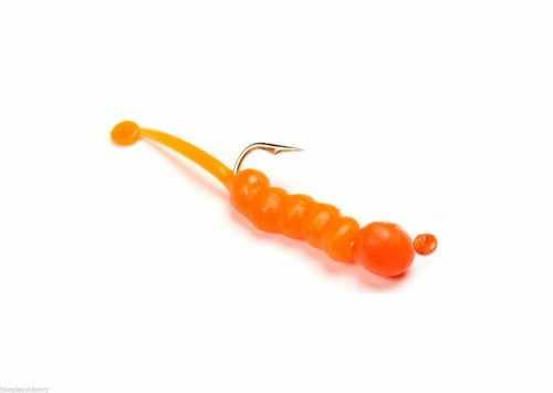 Celsius Ice Sprout 1/32 Jig head with Tail Orange CE-SPT32ORG Fishing Lure 3-PK image 1