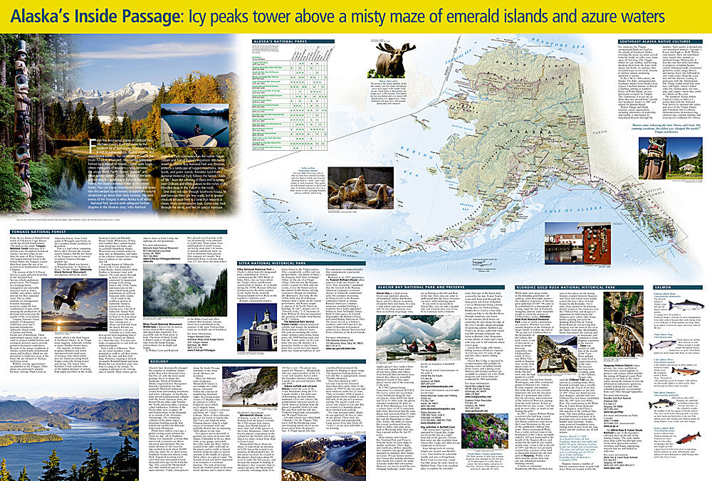 National Geographic Destination Touring Map Alaska's Inside Passage DM01020629 image 2