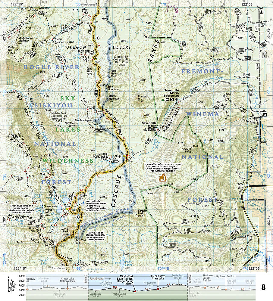 PCT Oregon South: Map #1005