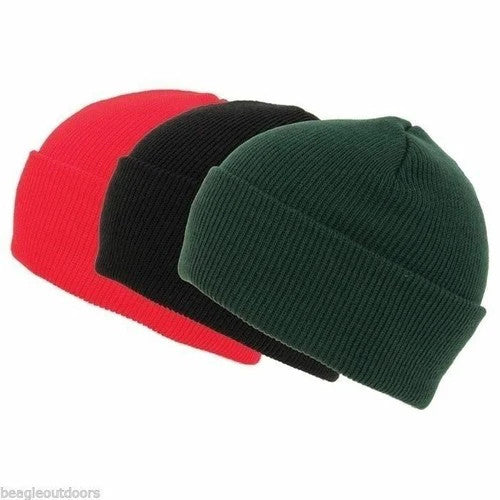 Liberty Mountain Basic SuperStretch Cuff Cap Black Beanie Stocking Sock Hat