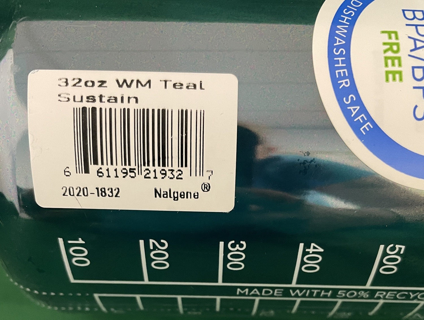 Nalgene Sustain Tritan BPA-Free Water Bottle – Wide Mouth, 32 oz, Trout Green