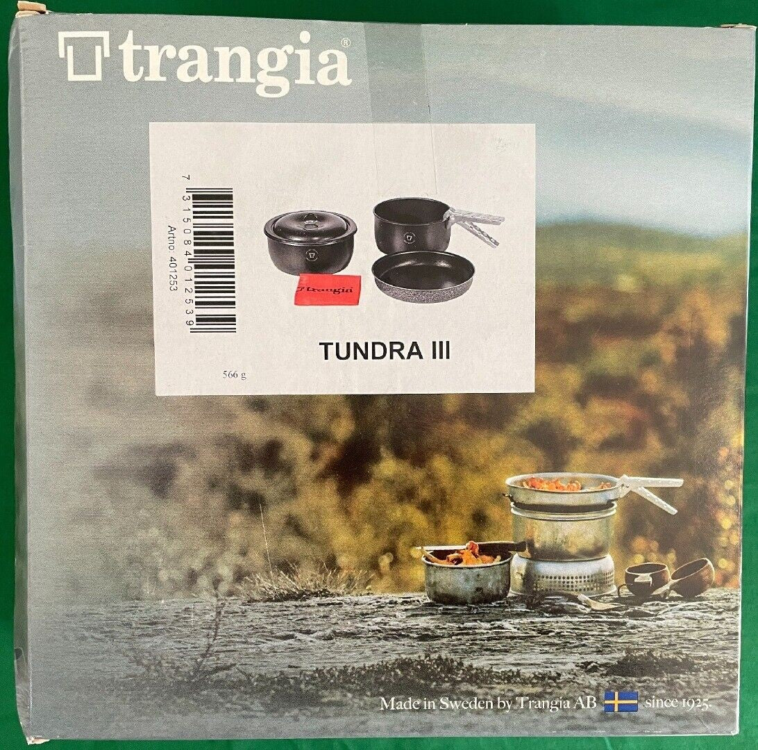 Trangia Tundra III Non-Stick Camping Set w/Saucepans, Lid, Handle, Cover Sack