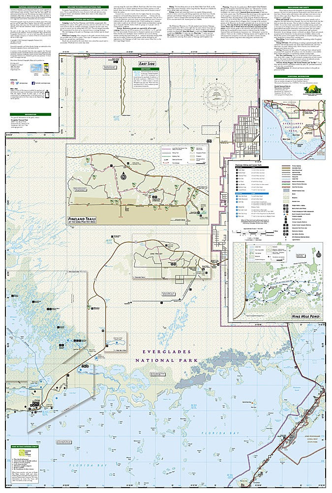Everglades National Park FL Waterproof Topo Map Hiking Kayaking Camping #243