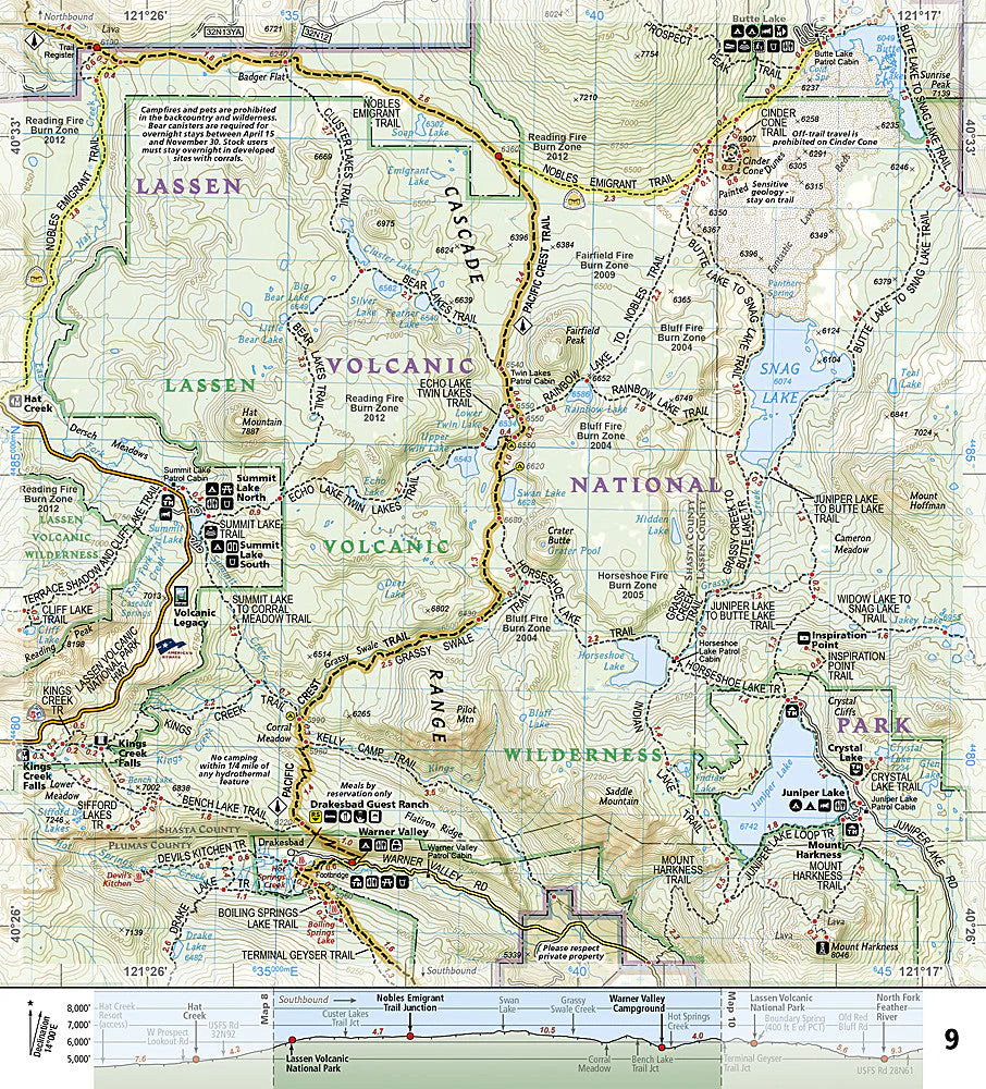 PCT California, Shasta & Lassen: Map #1007