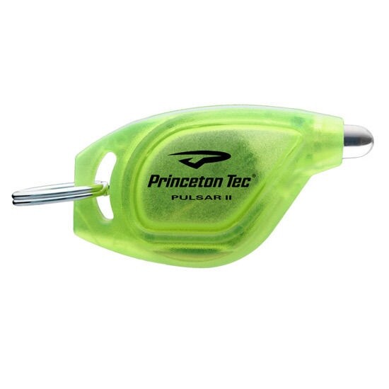 Princeton Tec Pulsar II Green Flashlight w/White LED Tiny Bright Key Chain Light