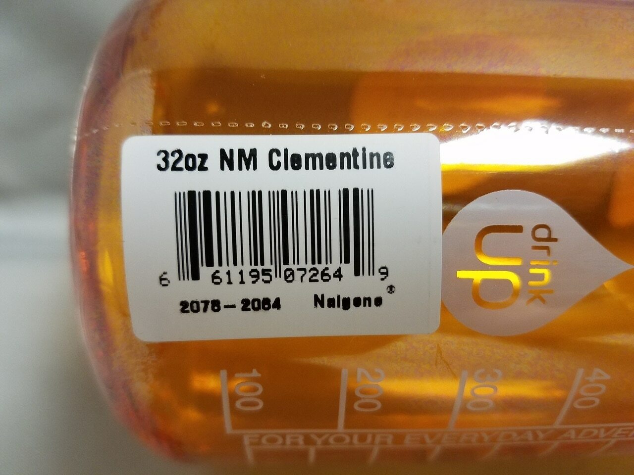 Nalgene Narrow Mouth 32oz Loop Top Water Bottle Clementine w/Orange Lid BPA Free