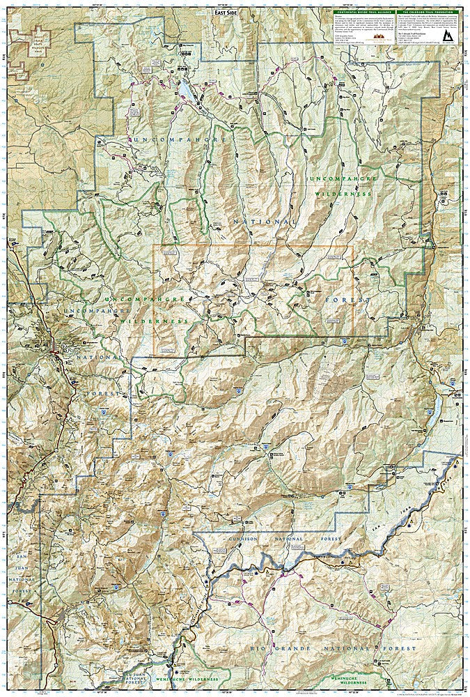 Telluride Silverton Ouray CO Waterproof Topo Map Hiking Camping Trail #141