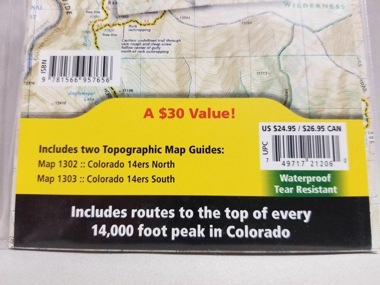 Colorado 14ers Topographic Map Guide Bundle Pack Waterproof Hiking Climbing