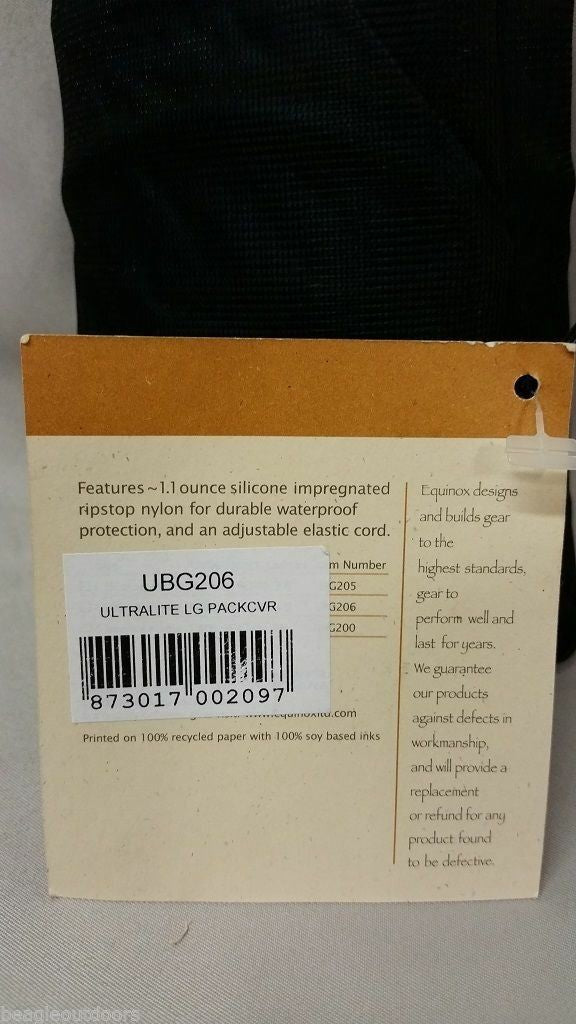 NEW Equinox Stingray Ultralite Internal Frame L Pack Cover Blue Silicone Nylon
