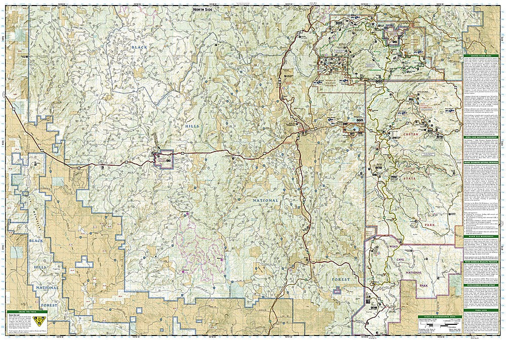 Black Hills National Forest South SD Waterproof Topo Map Hiking Camping #238