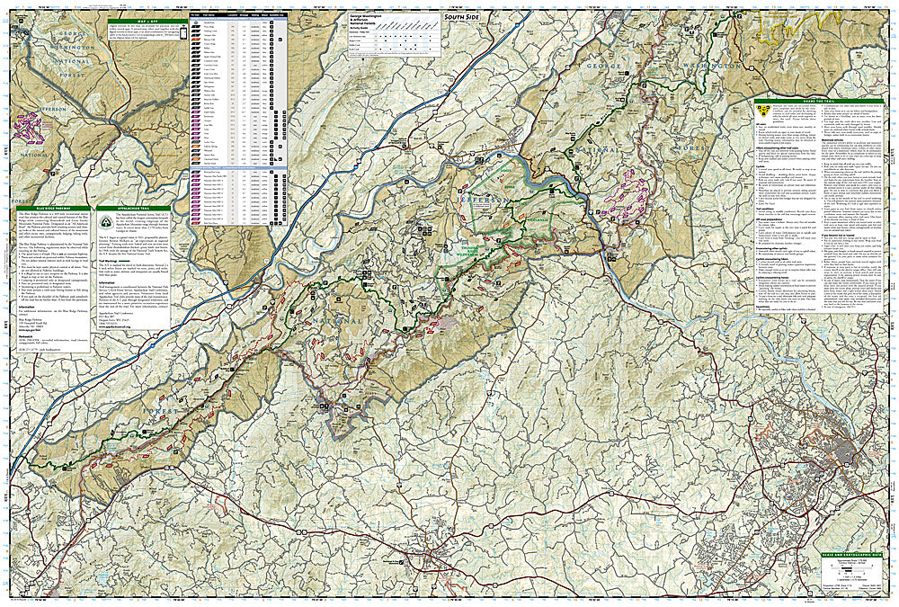 National Geographic Trails Illustrated VA Lexington Blue Ridge Mountains Map 789 image 2