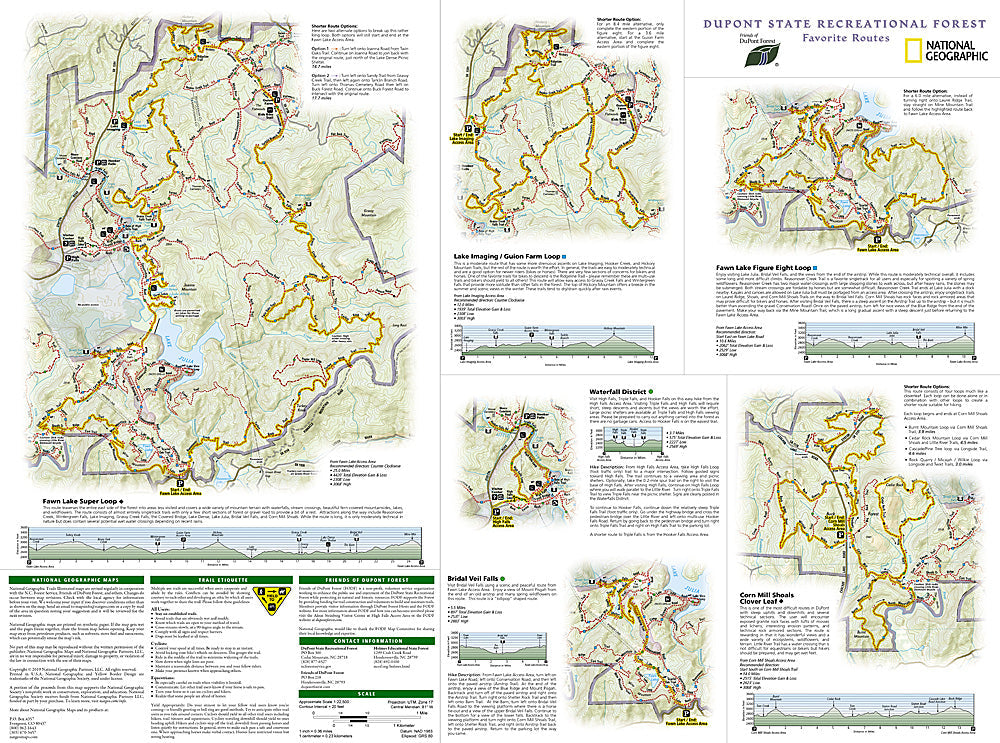 National Geographic Trails Illustrated NC DuPont State Rec Forest Topo Map 504 image 2