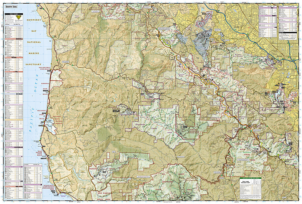 National Geographic California Skyline Boulevard Trails Illustrated Map 815 image 2