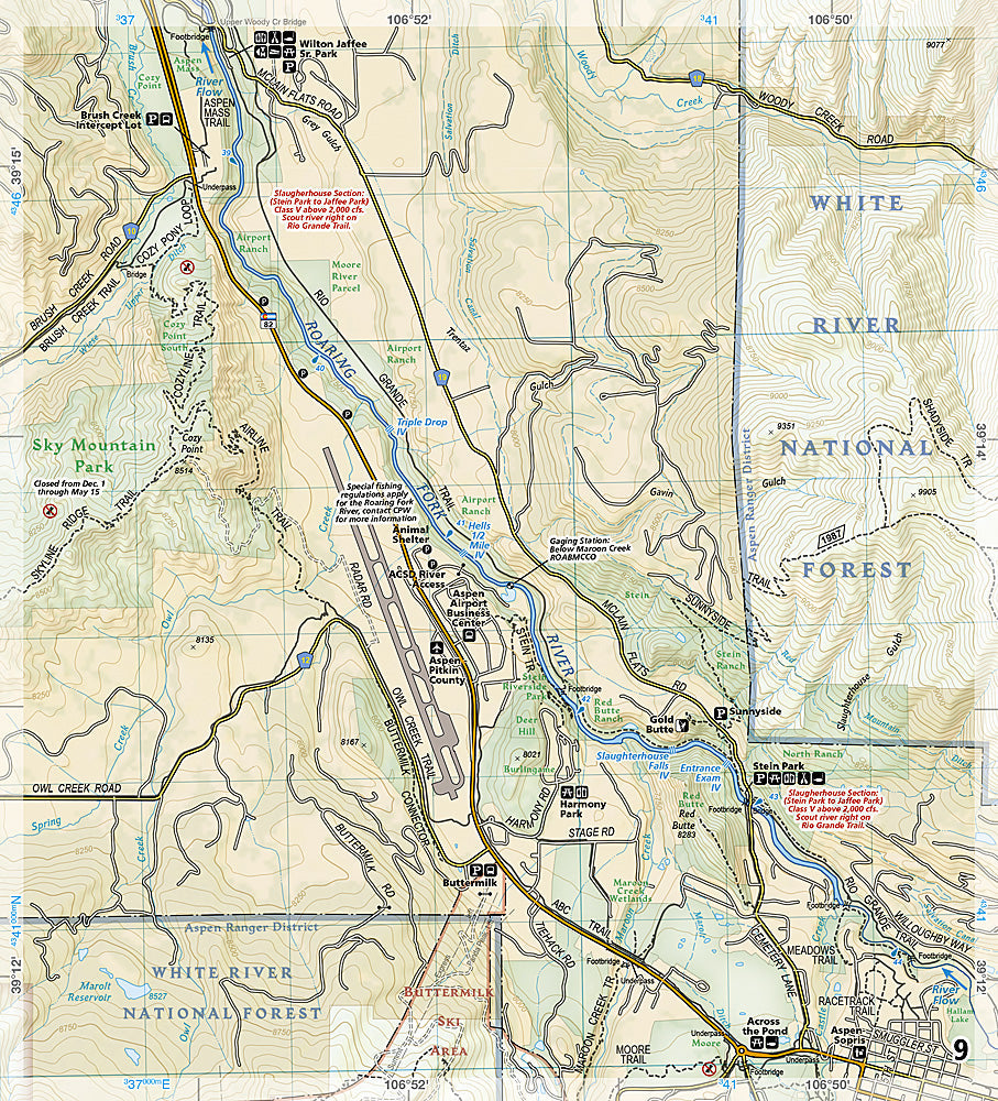 National Geographic Roaring Fork & Fryingpan Rivers Map Guide TI00002305 image 2
