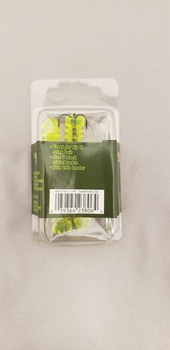 Mudville Catmaster Chartreuse Dip Worm Catfish Lure w/Treble Hook/Leader 2-Pack image 2
