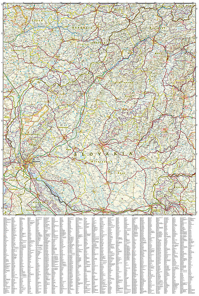National Geographic Adventure Map Slovakia Europe AD00003323 image 2