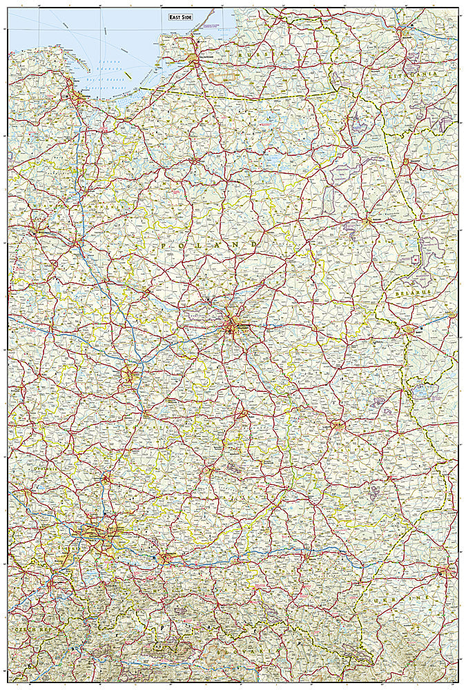 National Geographic Adventure Map Poland Central Europe AD00003330 image 2