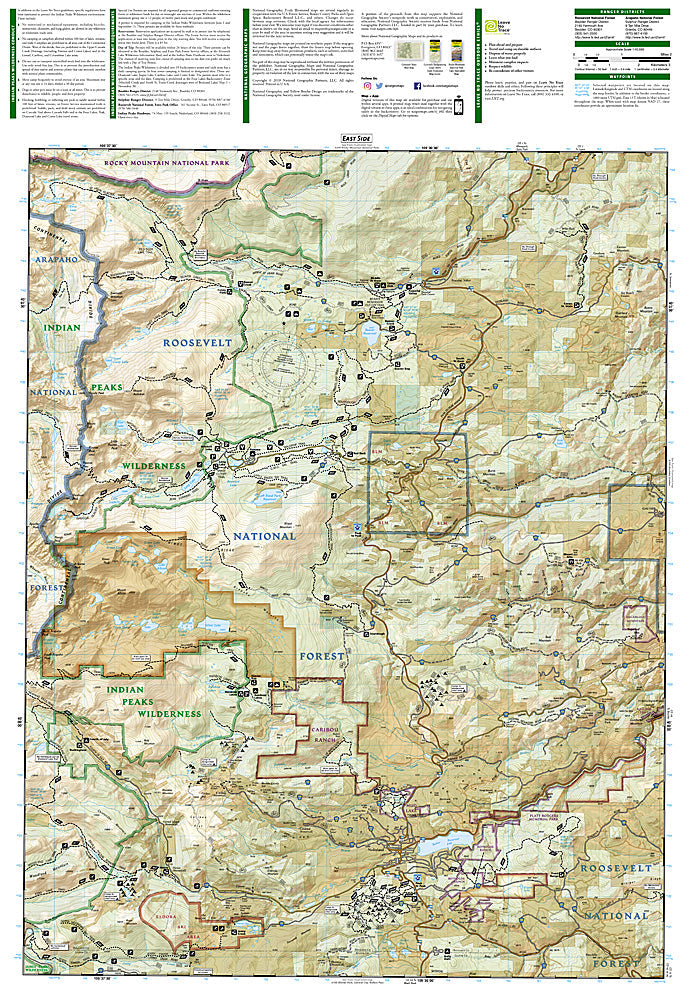 National Geographic Trails Illustrated Colorado Indian Peaks Gold Hill Map 102 image 2