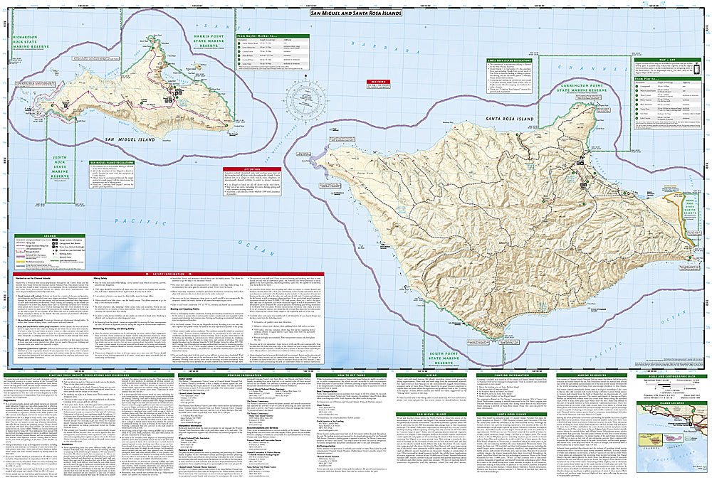 National Geographic Trails Illustrated CA Channel Islands National Park Map 252 image 2