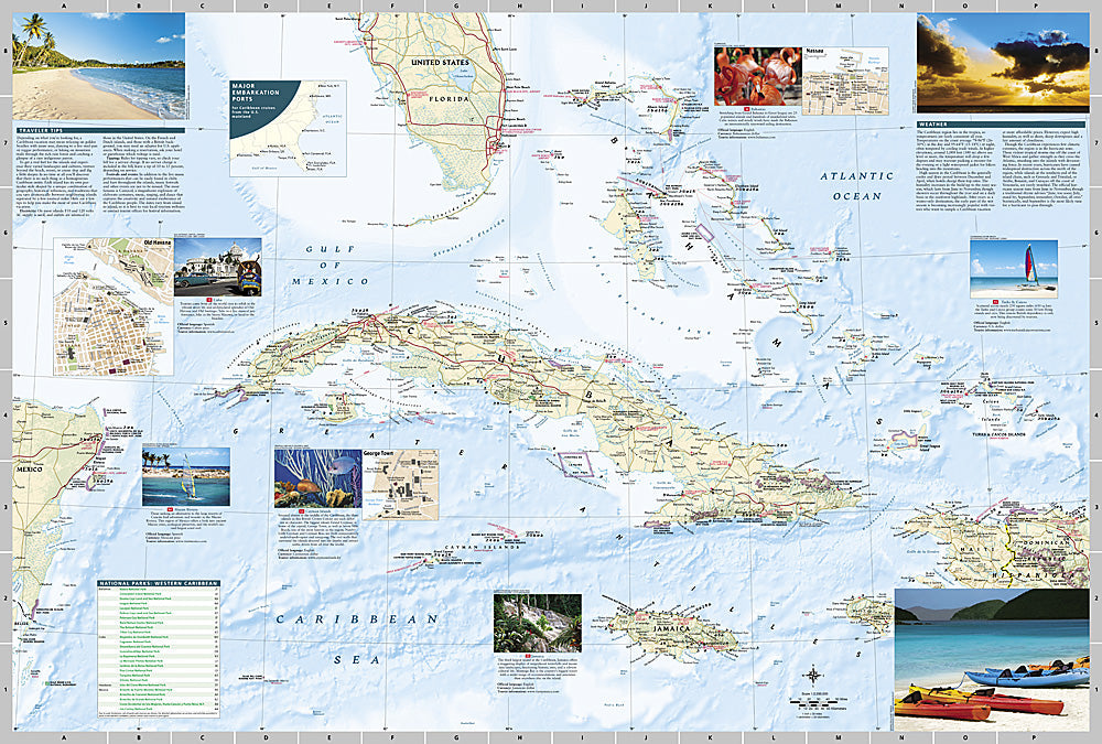 National Geographic Destination Touring Map & Guide The Caribbean DM01020631 image 2
