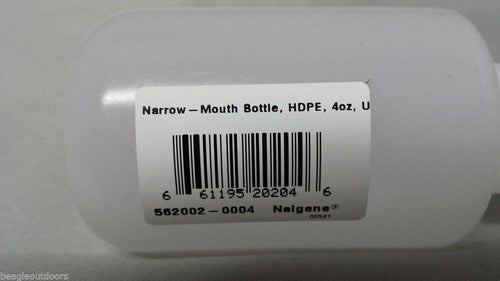 Nalgene Ultralite Narrow Mouth 4oz BPA-Free HDPE Round Storage Bottle image 1