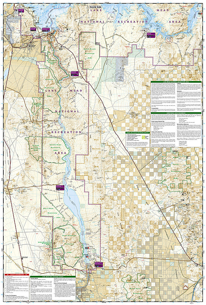 National Geographic Trails Illustrated AZ/NV Lake Mead National Rec Area Map 204 image 2