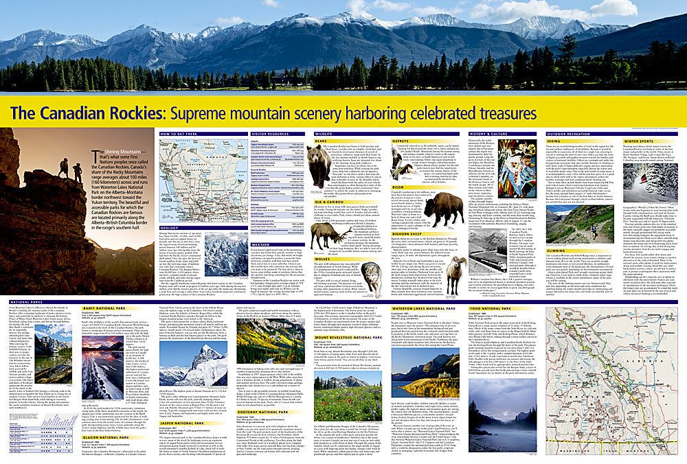 National Geographic Canadian Rockies Destination Touring Map & Guide DM01020691 image 2