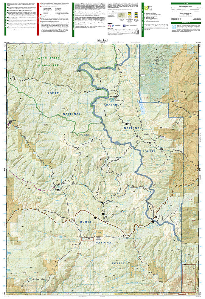 National Geographic Trails Illustrated Colorado Yampa / Gore Pass Topo Map 119 image 2