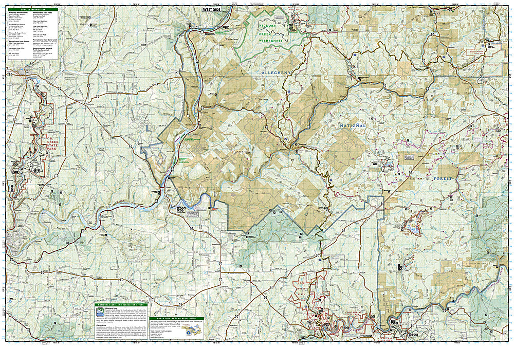 National Geographic PA Allegheny South National Forest Trail Illustrated Map 739 image 2
