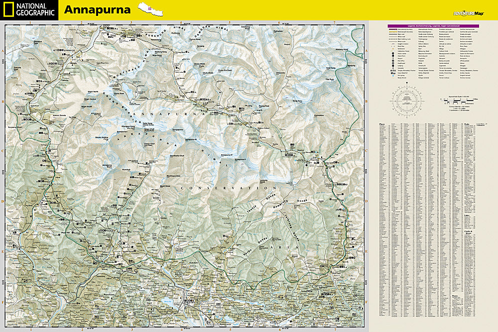 National Geographic Trails Illustrated Map – Adventure Annapurna AD00003003 image 2
