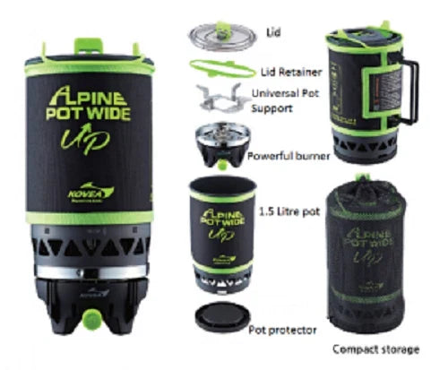 Kovea Alpine Pot Wide Up Stove System KGB-0703WU – Backpacking Cook Set
