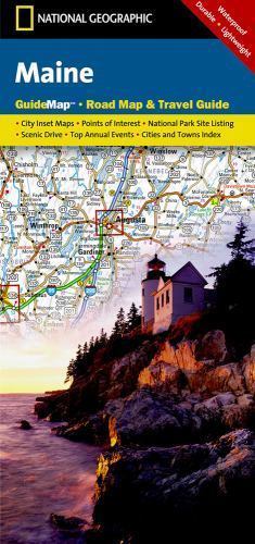 Maine ME Road Map Travel Guide Waterproof Topographic Camping Hiking Outdoor