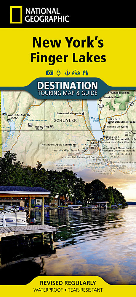 National Geographic New York's Finger Lakes Destination Touring Map &amp; Guide image 0