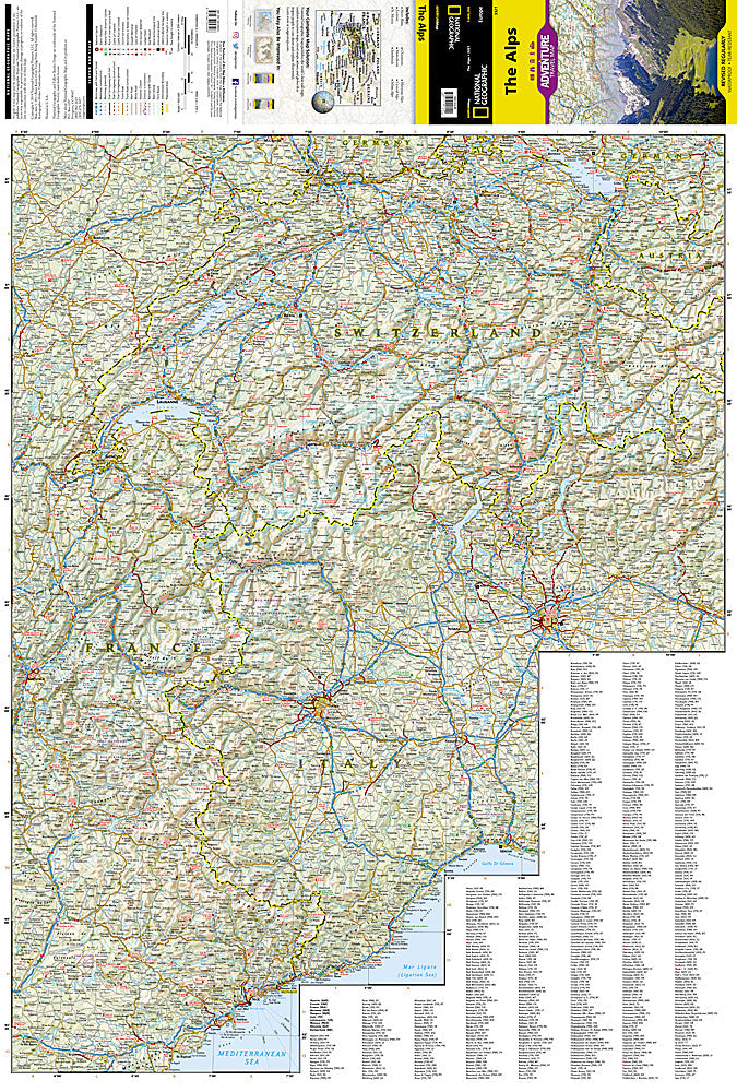 National Geographic Adventure Map The Alps AT CH DE FR IT Europe AD00003321 image 1