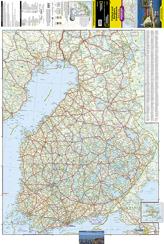 National Geographic Finland &amp; Northern Scandinavia Adventure Travel Map image 1