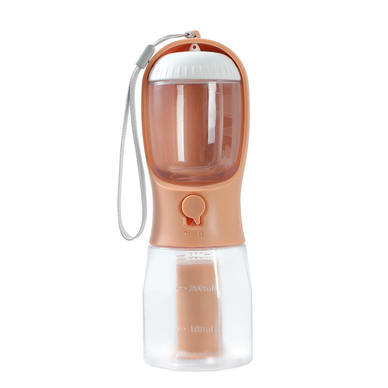 Tangled Trails Outdoor Gear dog three-in-one portable pet cup with water bowl and food container, compact and multi-functional for pets.
