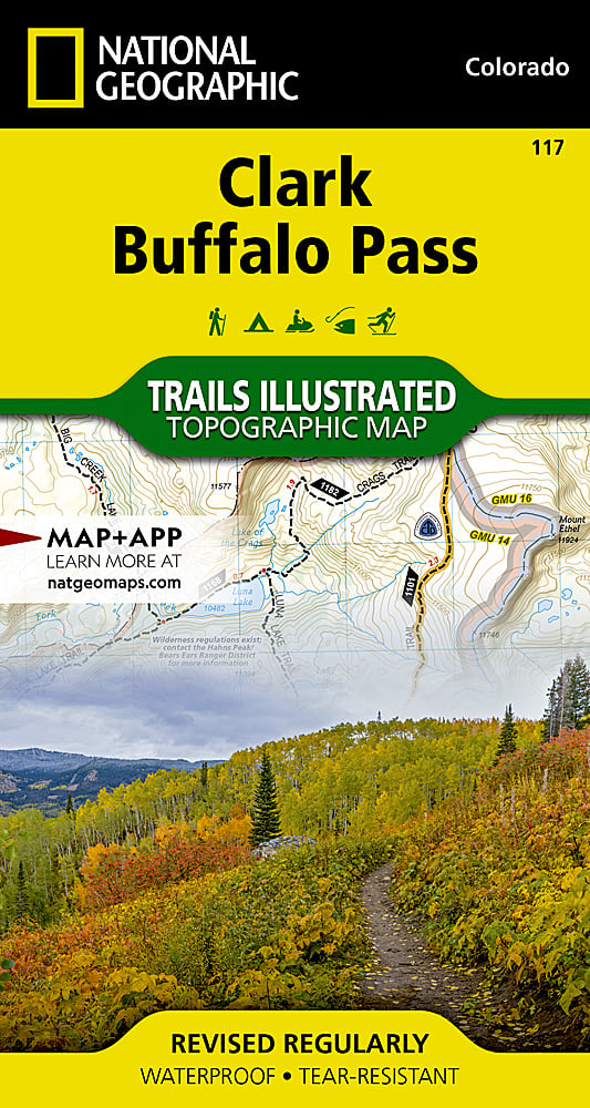 National Geographic Trails Illustrated Colorado Clark, Buffalo Pass Topo Map 117 image 0
