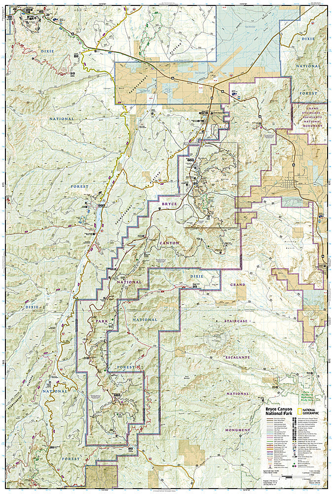 National Geographic Trails Illustrated Utah Bryce Canyon National Park Map 219 image 2