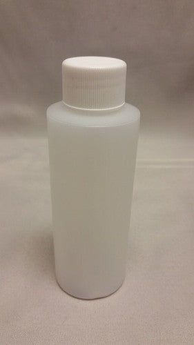 Cylinder Round Ultralight HDPE Plastic Storage Bottle w/Lid 4oz Natural image 0