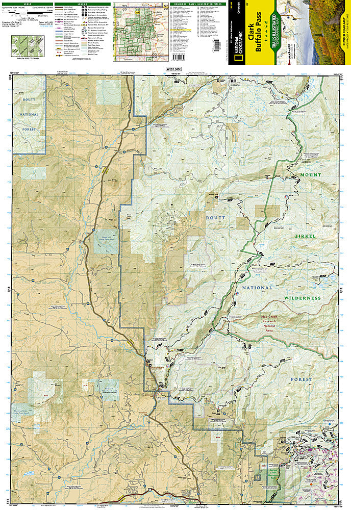 National Geographic Trails Illustrated Colorado Clark, Buffalo Pass Topo Map 117 image 1