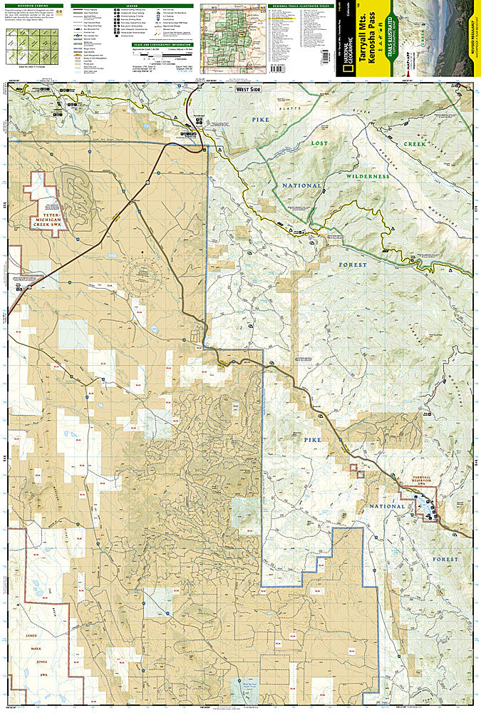 National Geographic Trails Illustrated Colo Tarryall Mtns Kenosha Pass Map 105 image 1